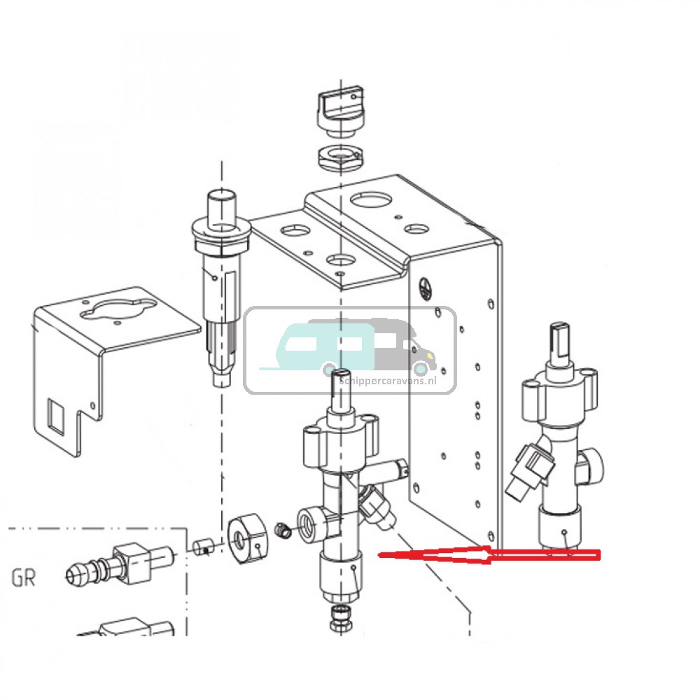 Dometic RC1600EGP Gasregelingsklep 30/ 50mbar