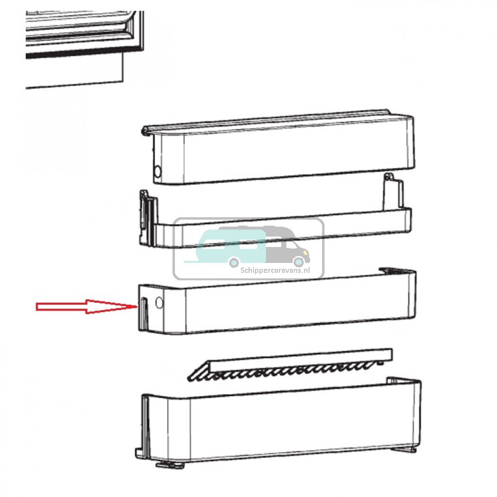 Dometic flessenrek midden RMS8550