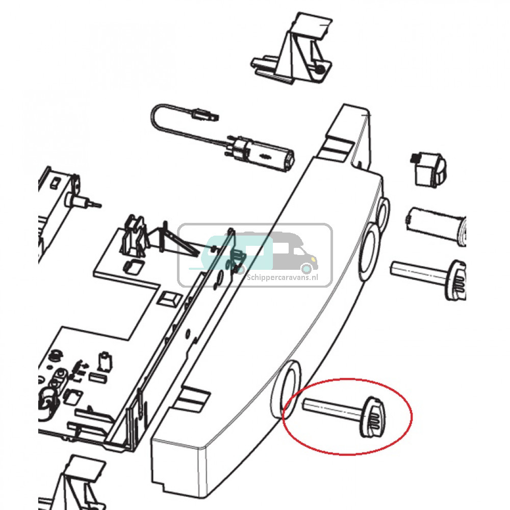 Dometic RMS8550 Draainkop Keuzeschakelaar