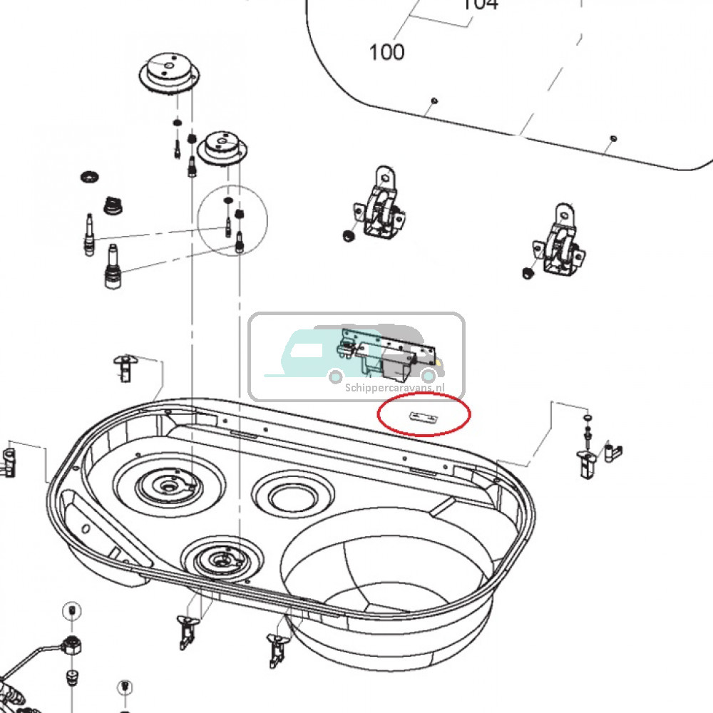 Dometic VA7000 Afdichter Scharnier Comfoort