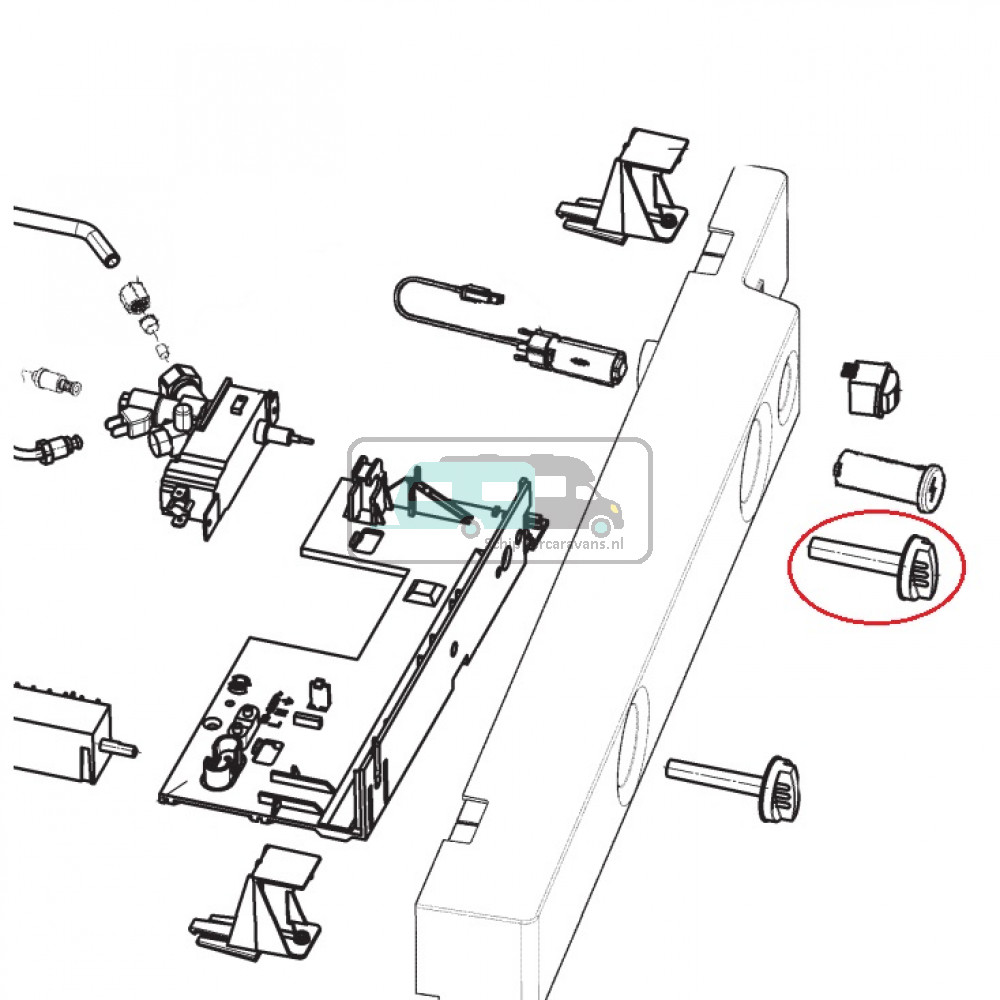 Dometic RMS8550 Draaiknop Thermostaat Zilver Grijs