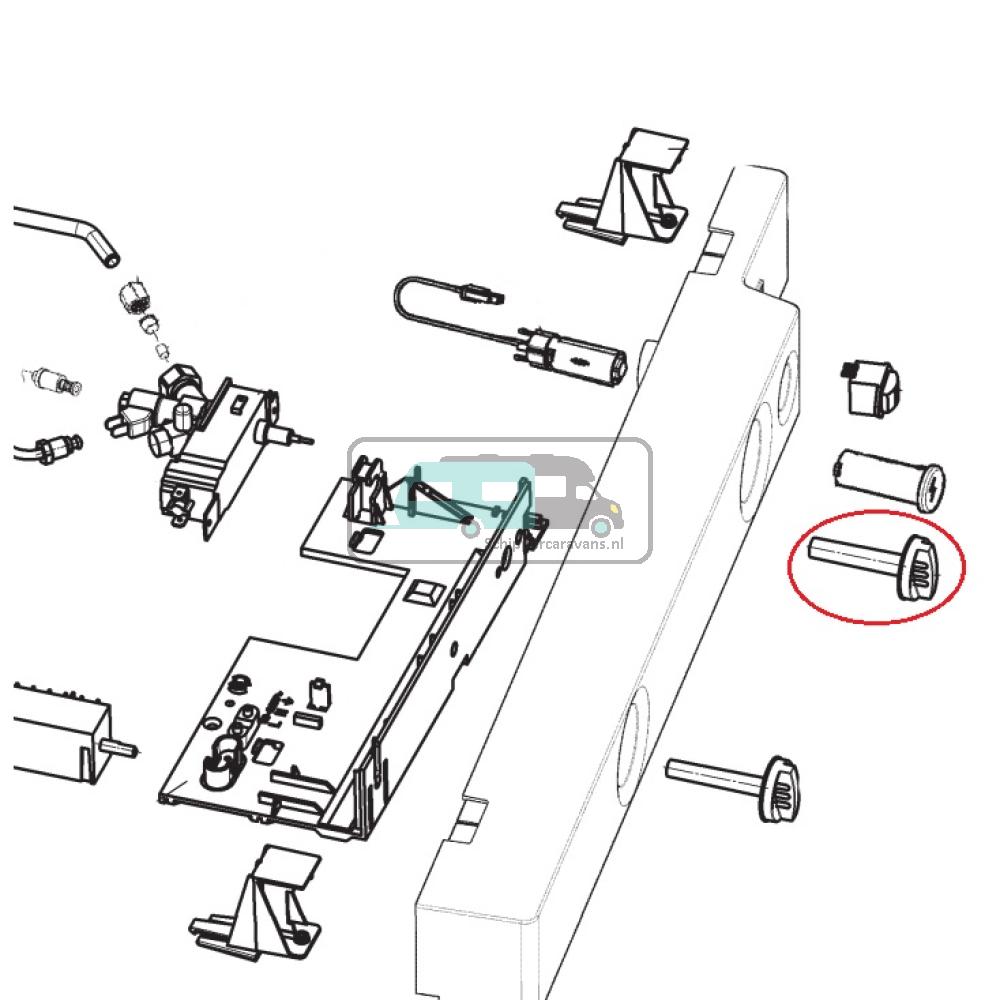 Dometic RMS8550 Draaiknop Thermostaat Zilver Grijs