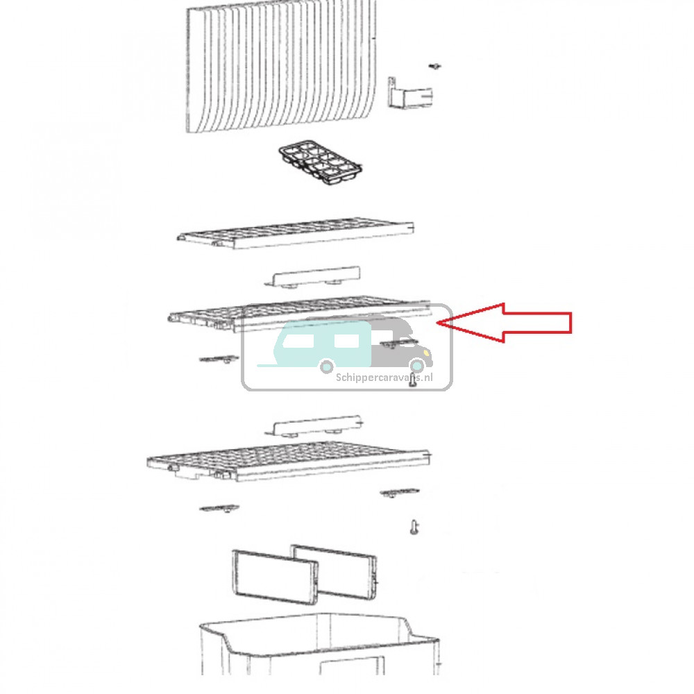 Dometic rooster boven compleet RMD8555