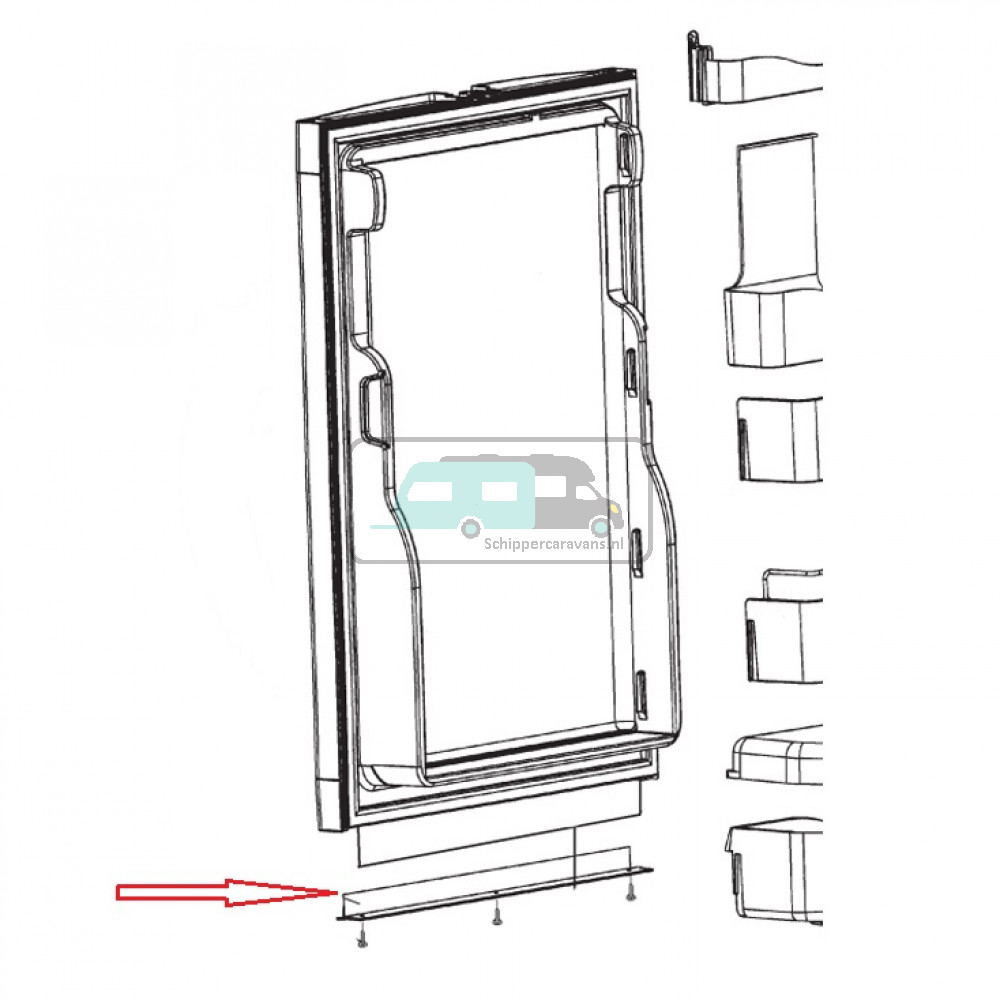 Dometic RM7361L Afdeklijst Deur