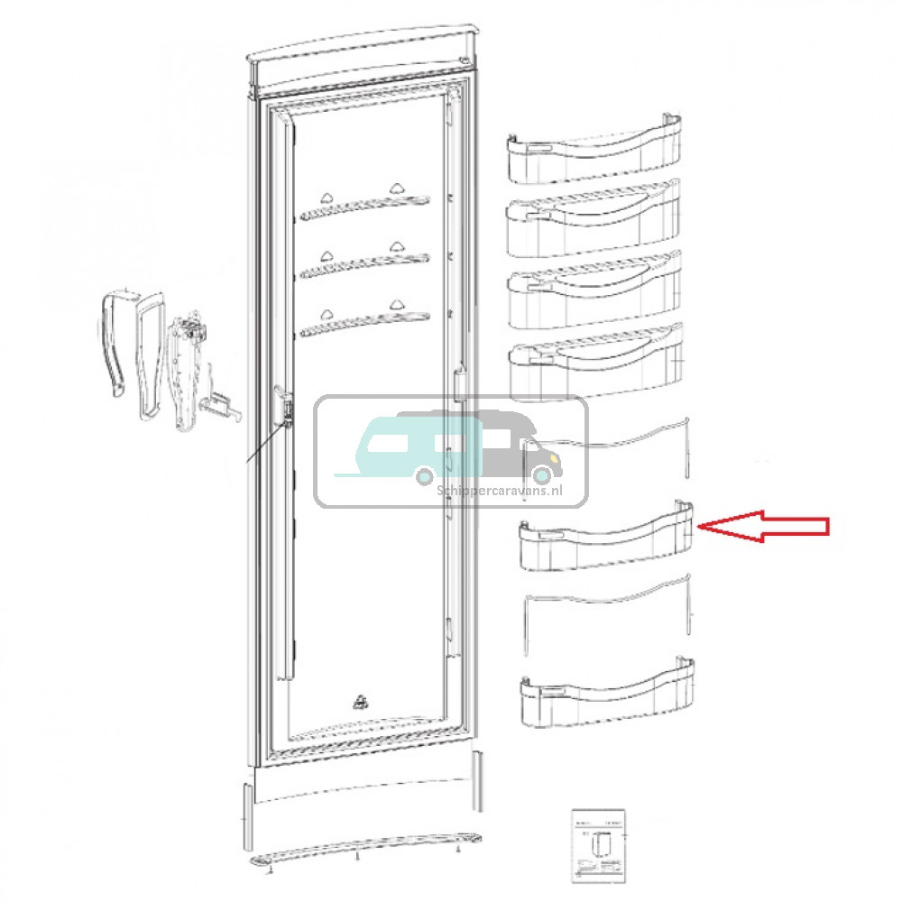 Dometic RML8330 Deurvak Hobby 314mm