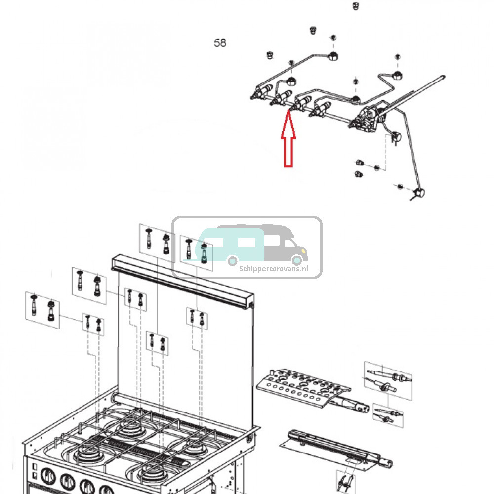 Dometic Gaskraan veiligheidsventiel Smev 1053105852
