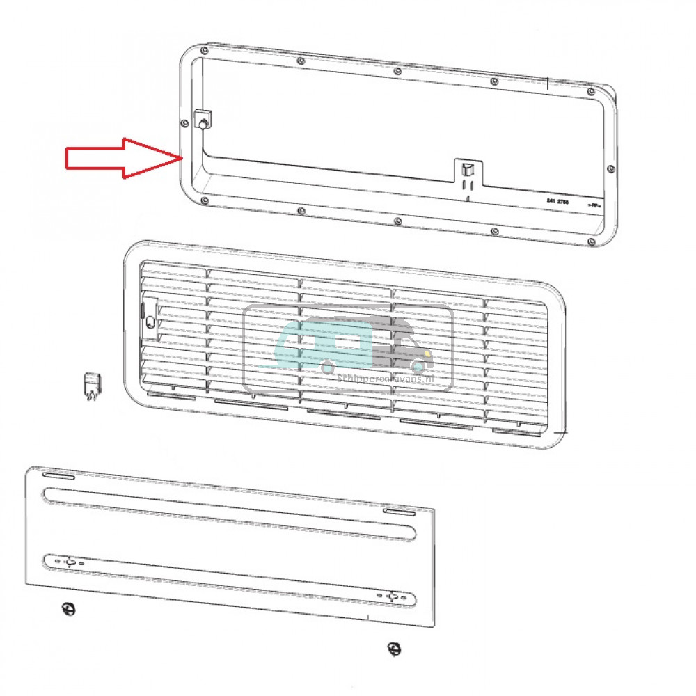 Dometic L200 Kader Bodem Wit