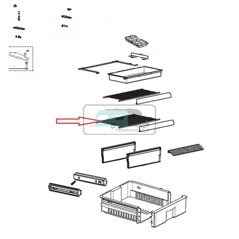 Dometic RMLT9735 Rooster Bodem