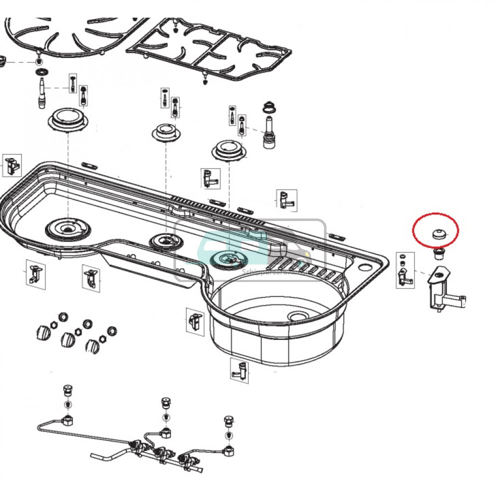 Dometic Montageset Deksel 8st. MO9323