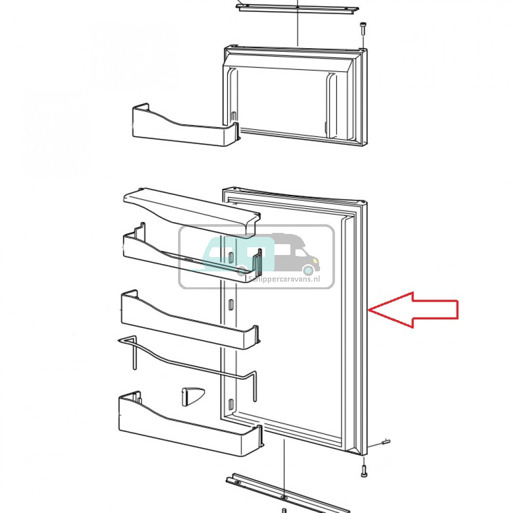 Dometic RM7501 Koelkastdeur