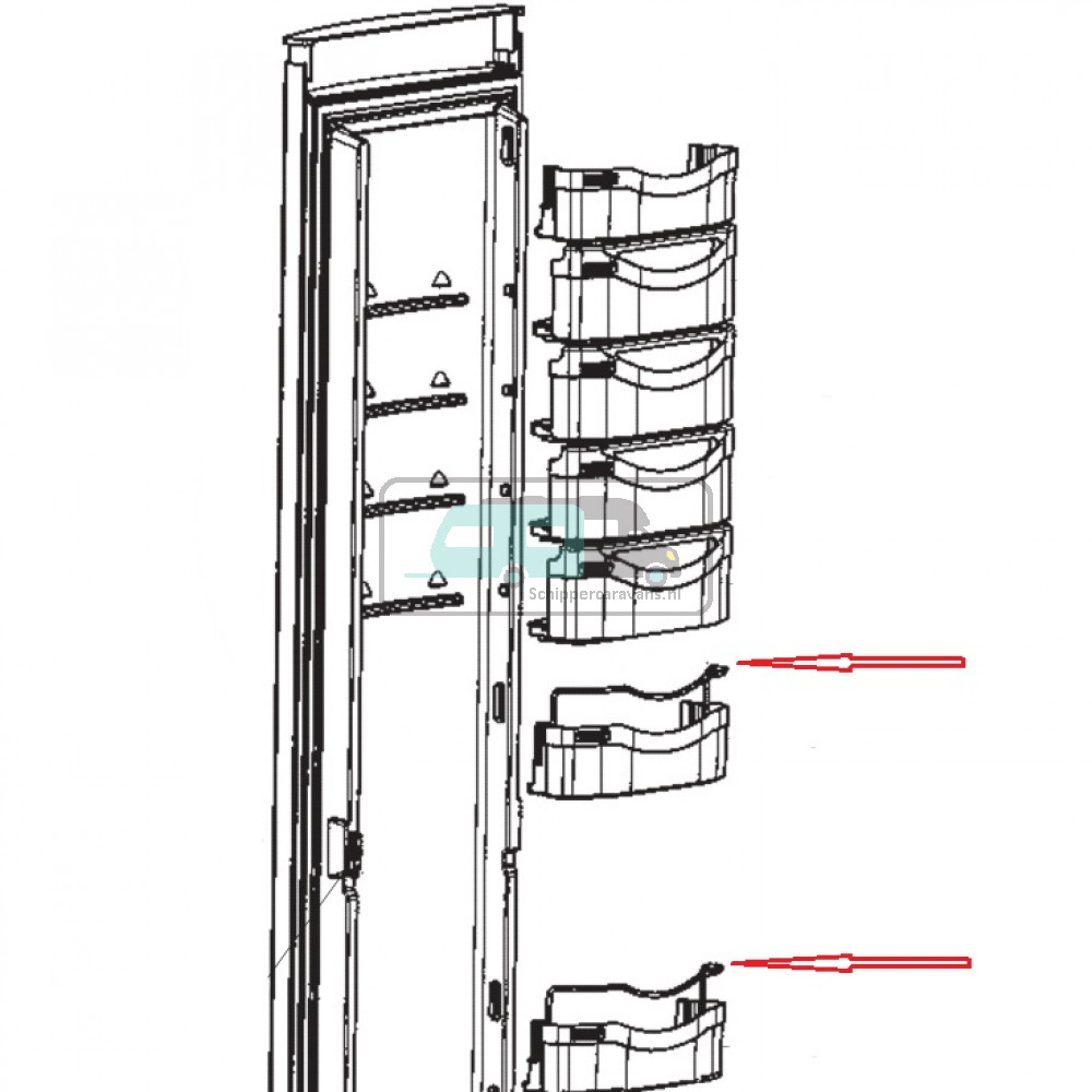 Dometic RML8230 Bevesigingsbeugel Deurvak