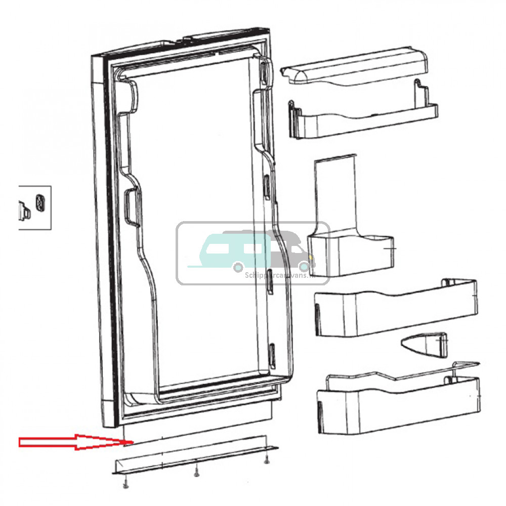 Dometic RM7851L Decoratieplaat Zilver 2,0x500x868