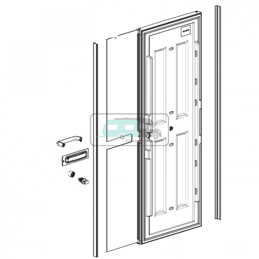 Dometic RML9430 Deur Compleet 464x1223