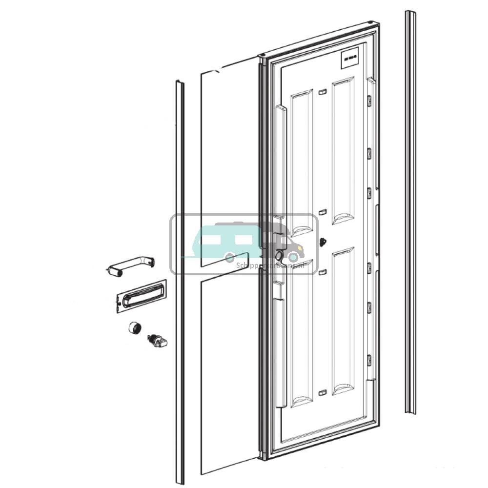 Dometic RML9430 Deur Compleet 464x1223