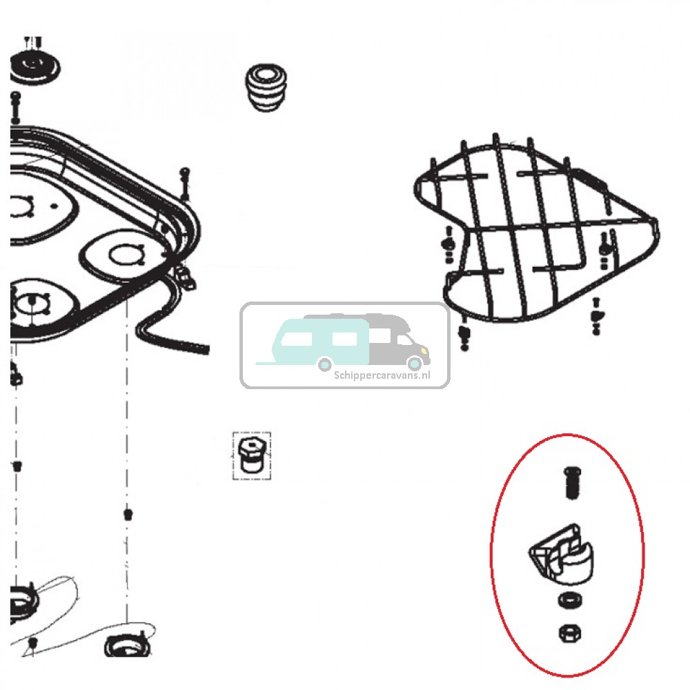 Dometic EK2000 Montageset  (5st)