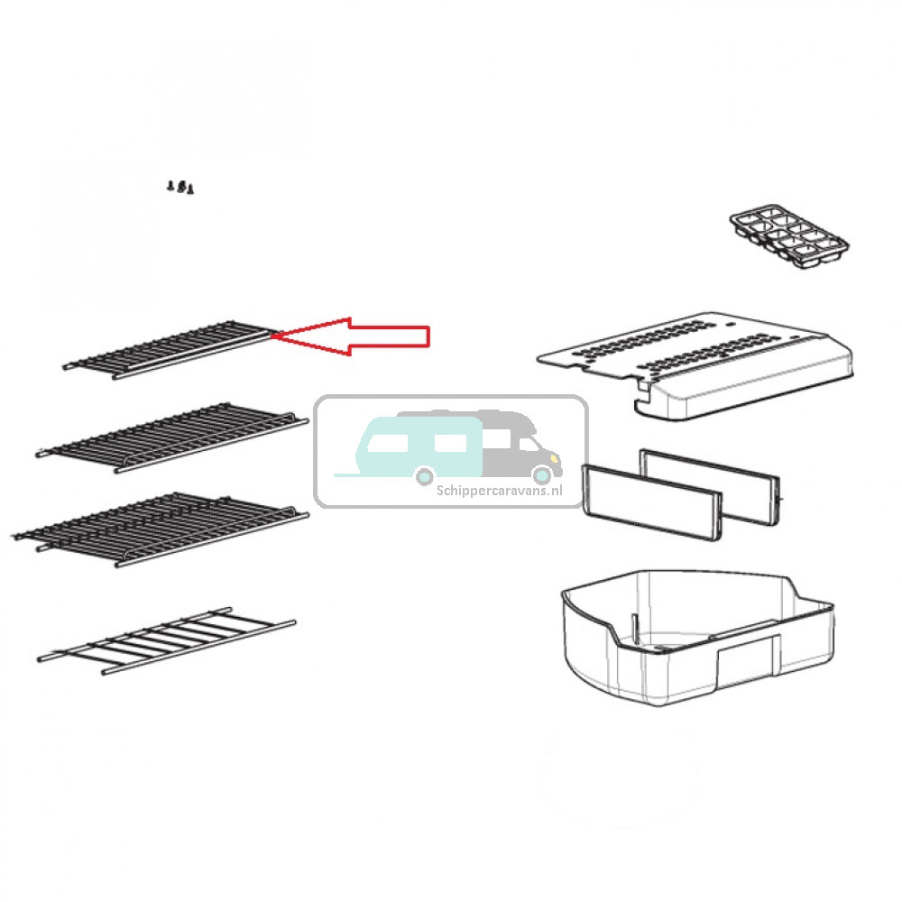 Dometic RMS8550 Rooster Diepvries Verzinkt