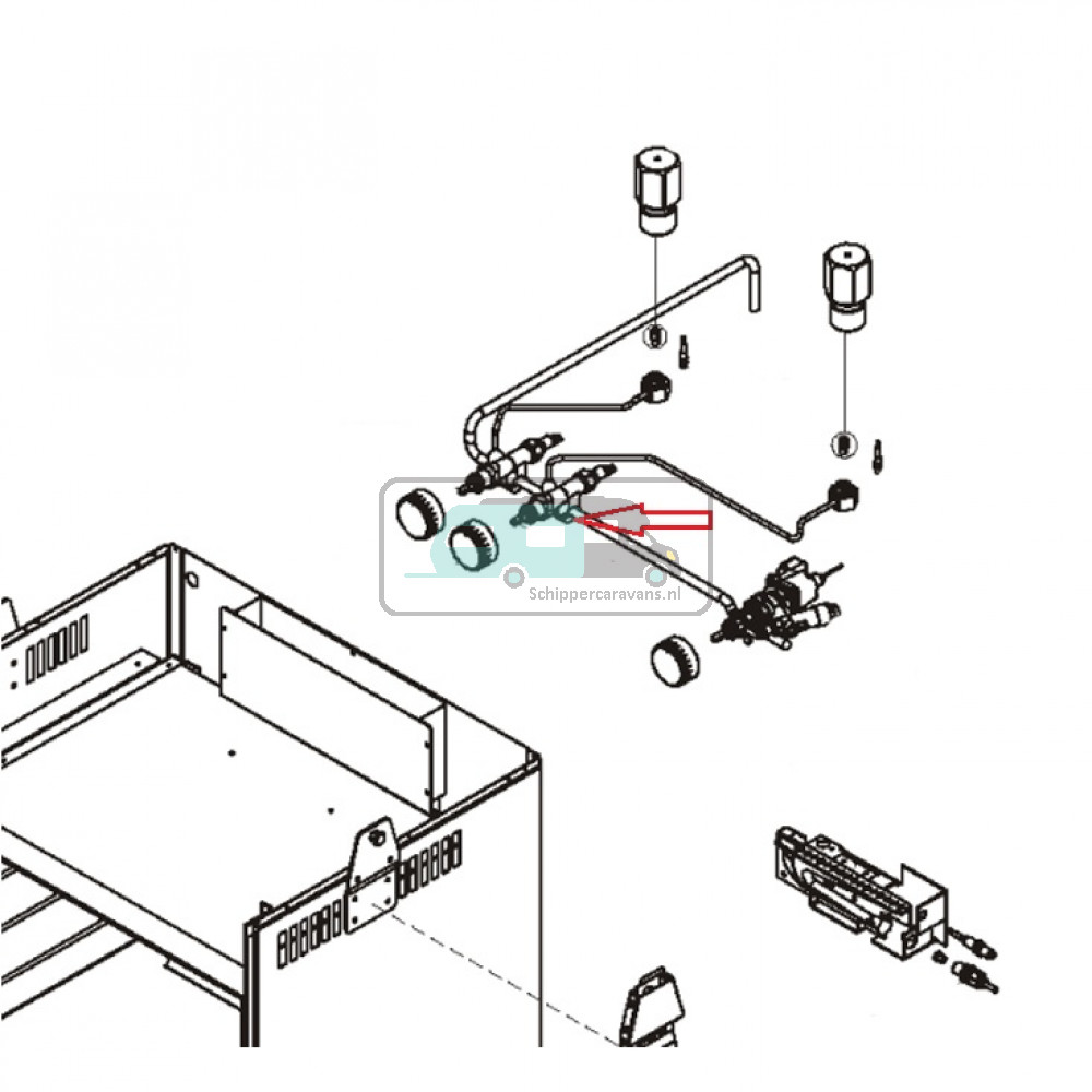 Dometic CU345 Gasventiel Combi Oven/ Fornuis