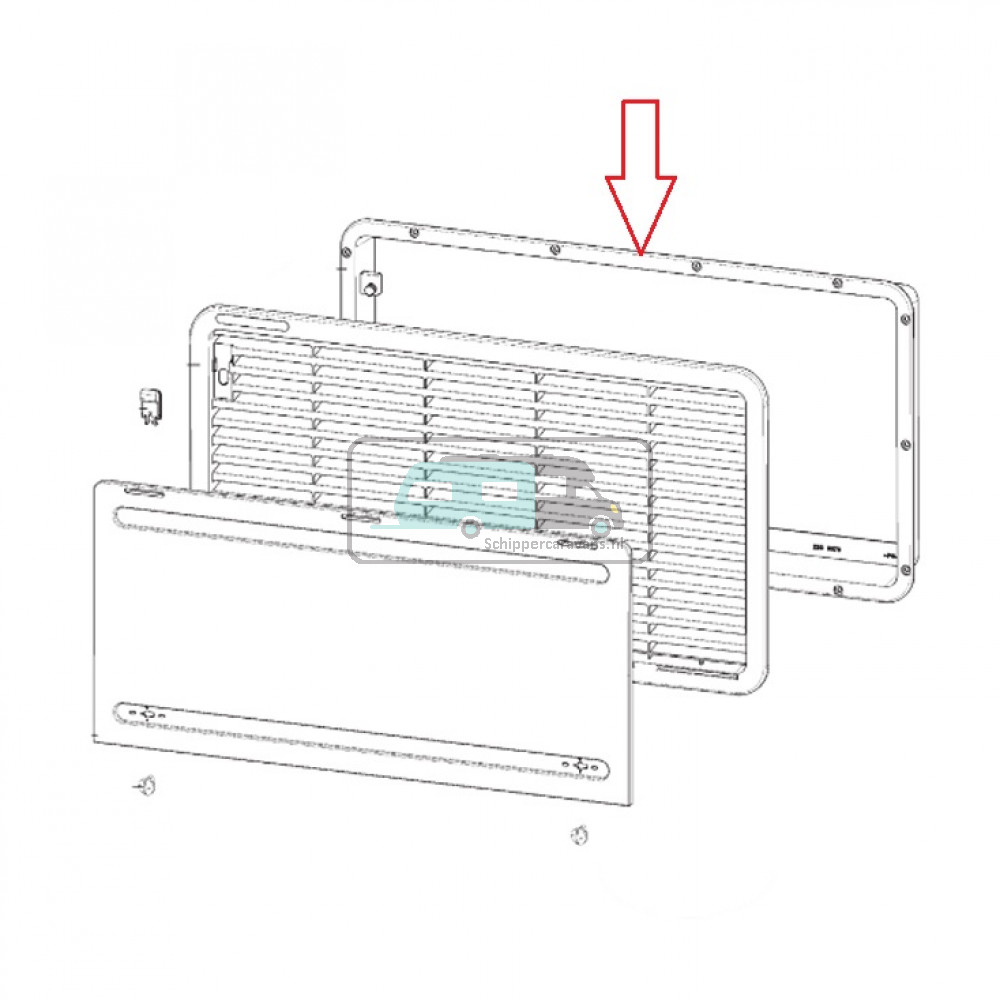 Dometic Inbouwframe Wit LS 330