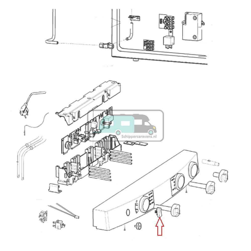 Dometic RMT7665L Deksel Schakelaar Grijs