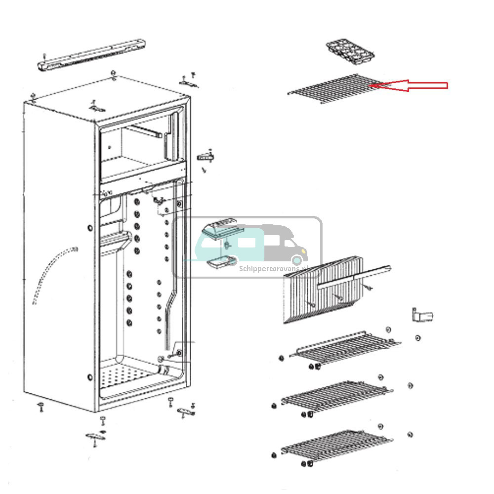 Dometic RM7855L Koelkastrooster verzinkt