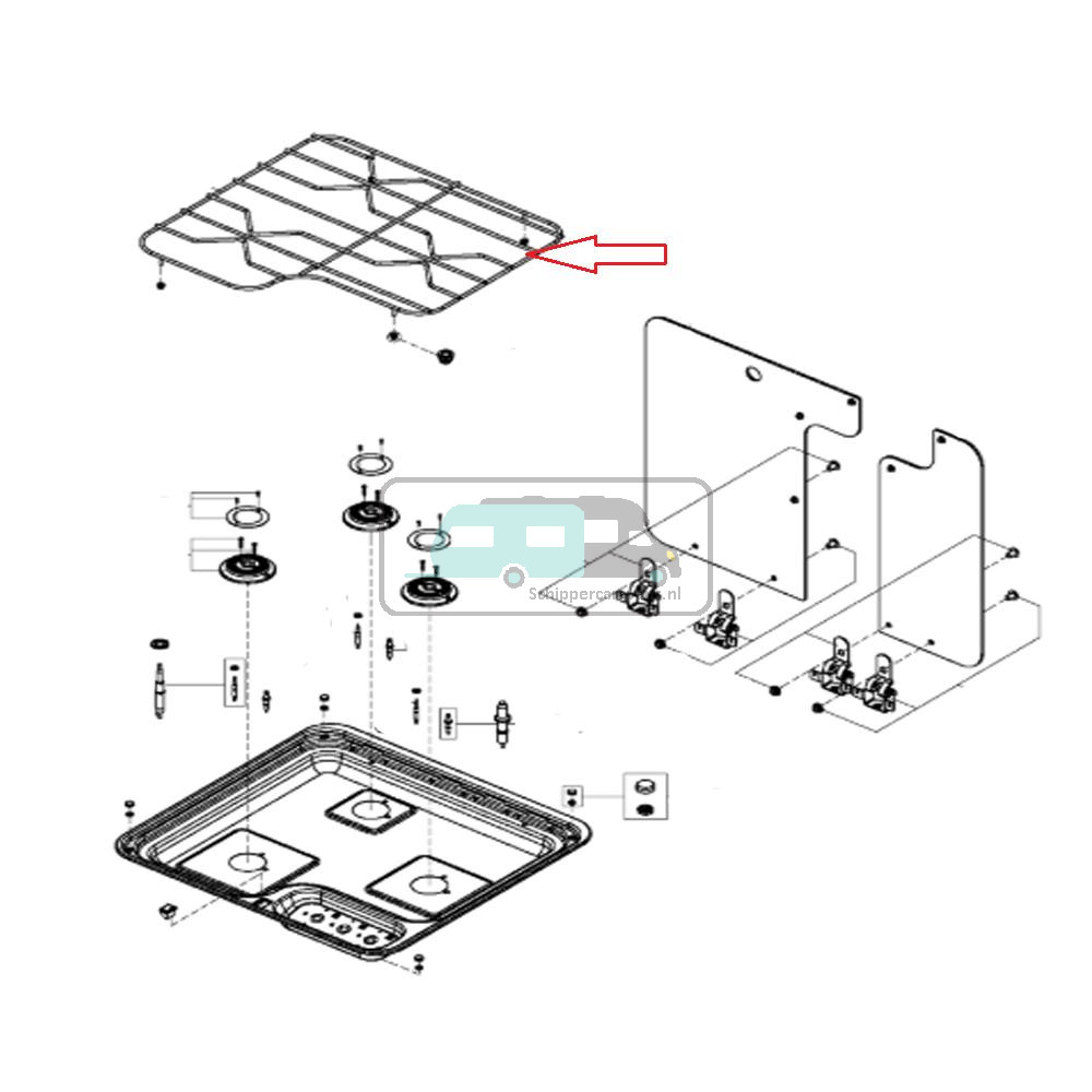Dometic CE09- DF Hymer rooster verchroomd