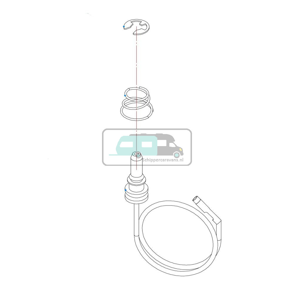 Dometic Thermokoppel voor Komfoort PI0909