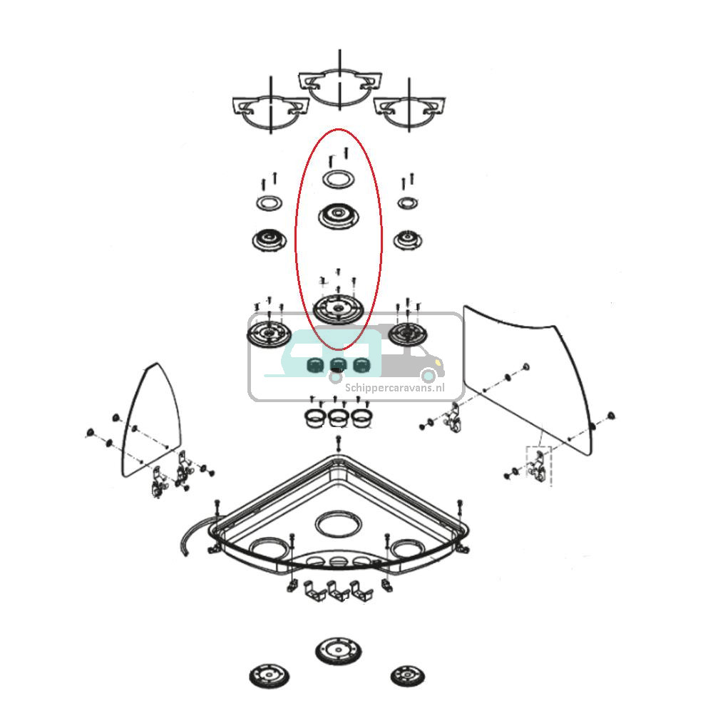 Dometic Kit Brandertop RVS