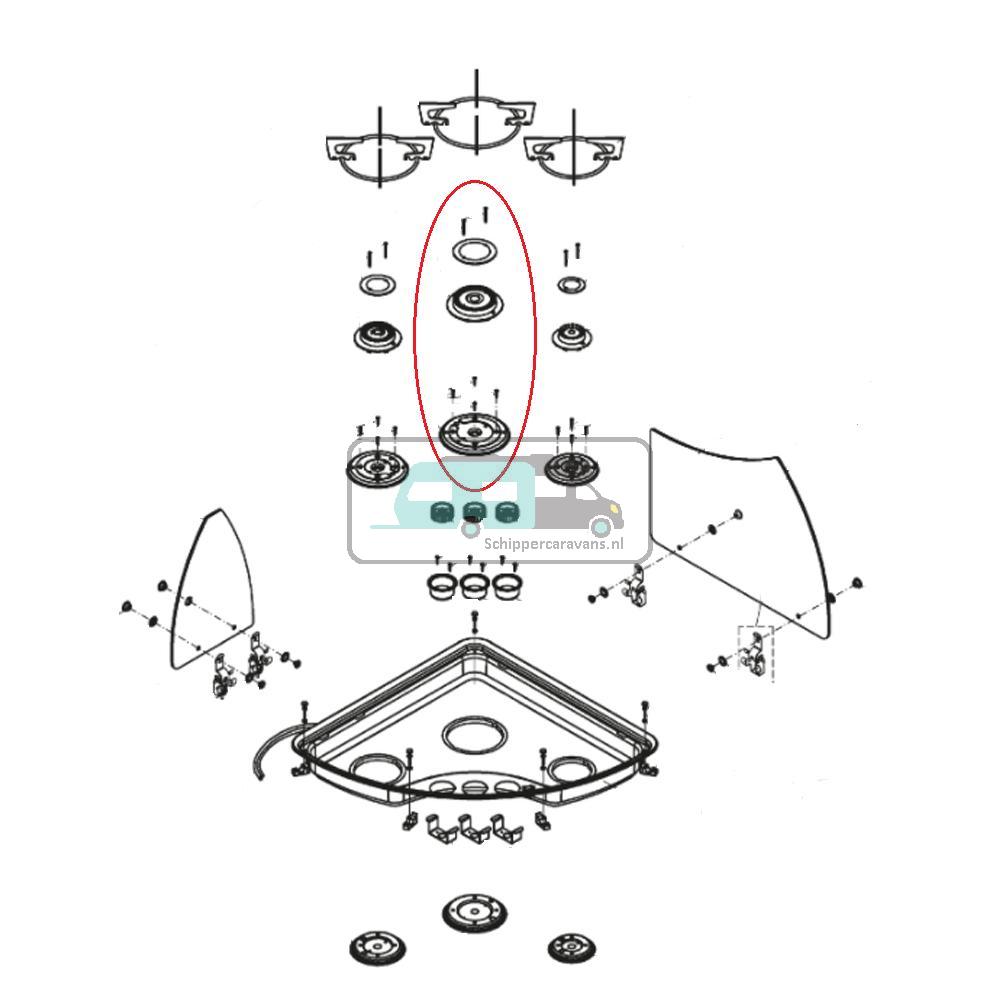 Dometic Kit Brandertop RVS