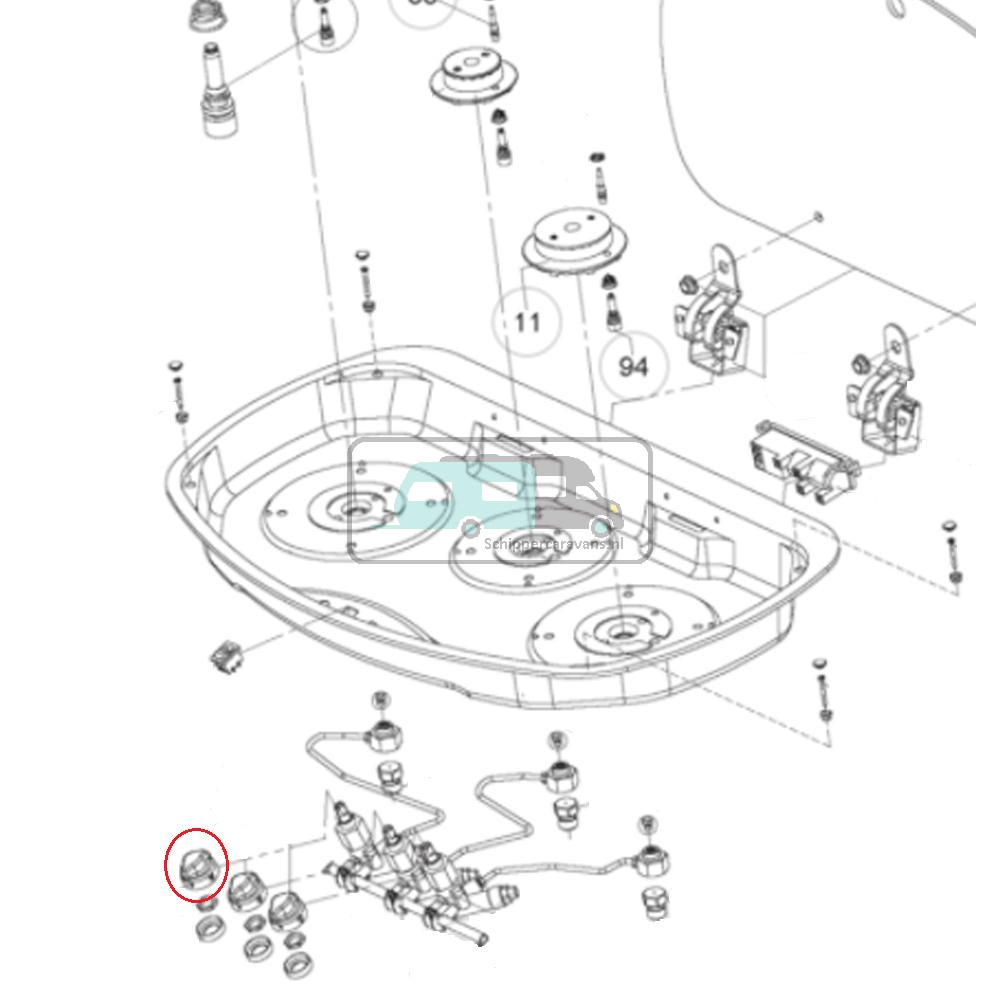 Dometic Draaiknop Kookplaat