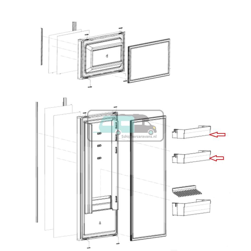 Dometic RM10.5 Deurbakje midden/ boven