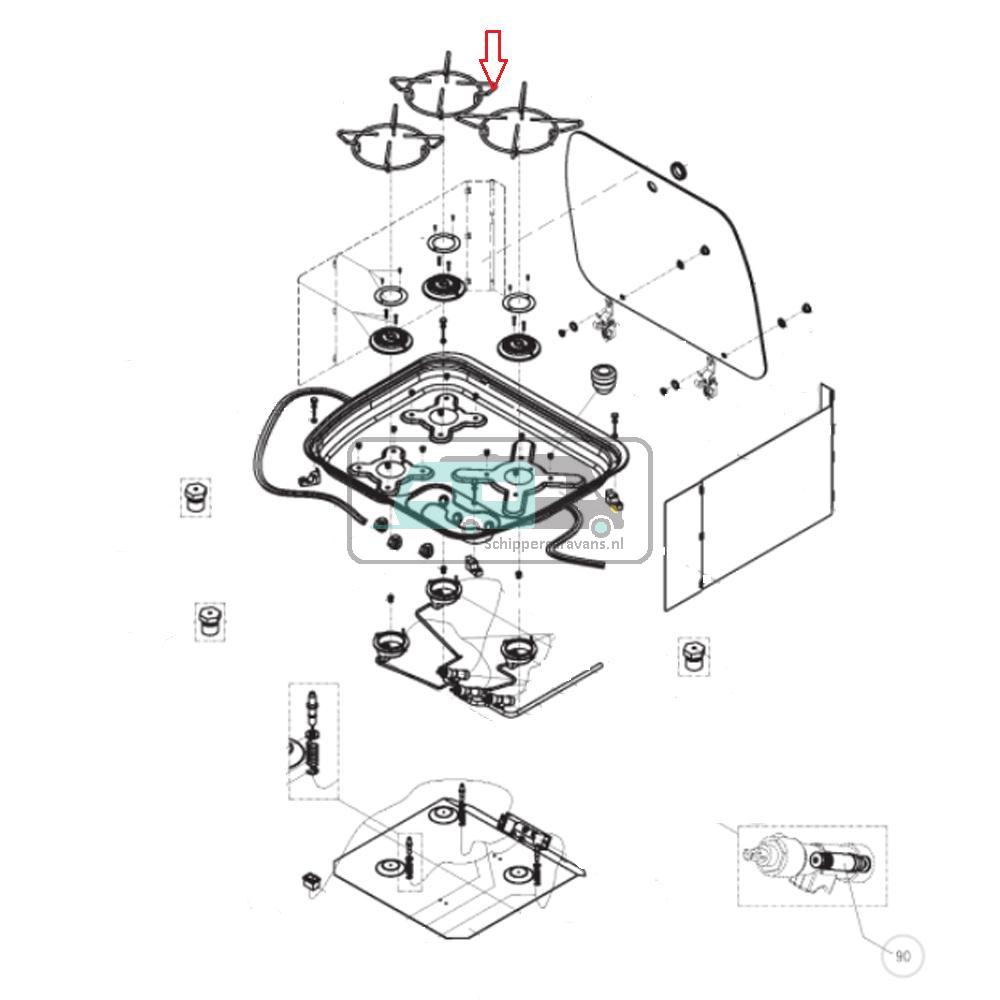 Dometic Rooster Pannen Komfoort CE99-DF D-250/33mm