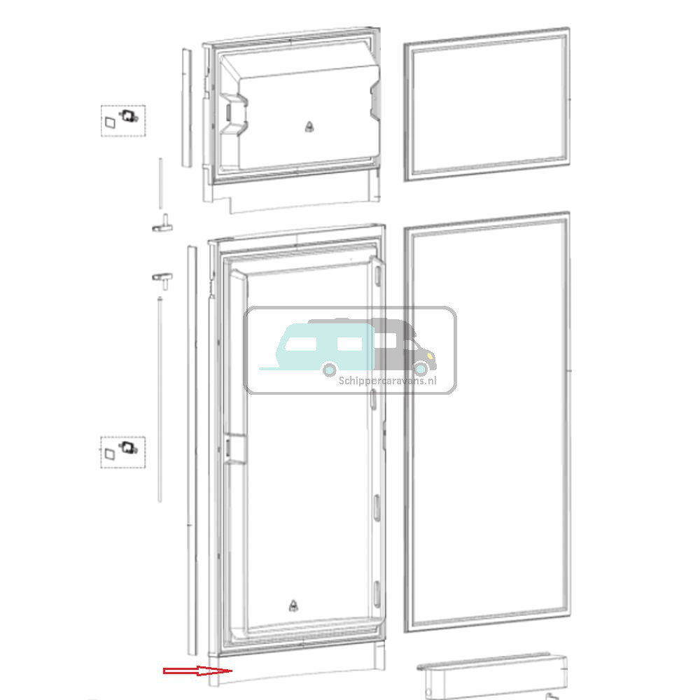 Dometic Decoratieplaat Deur RMD8505