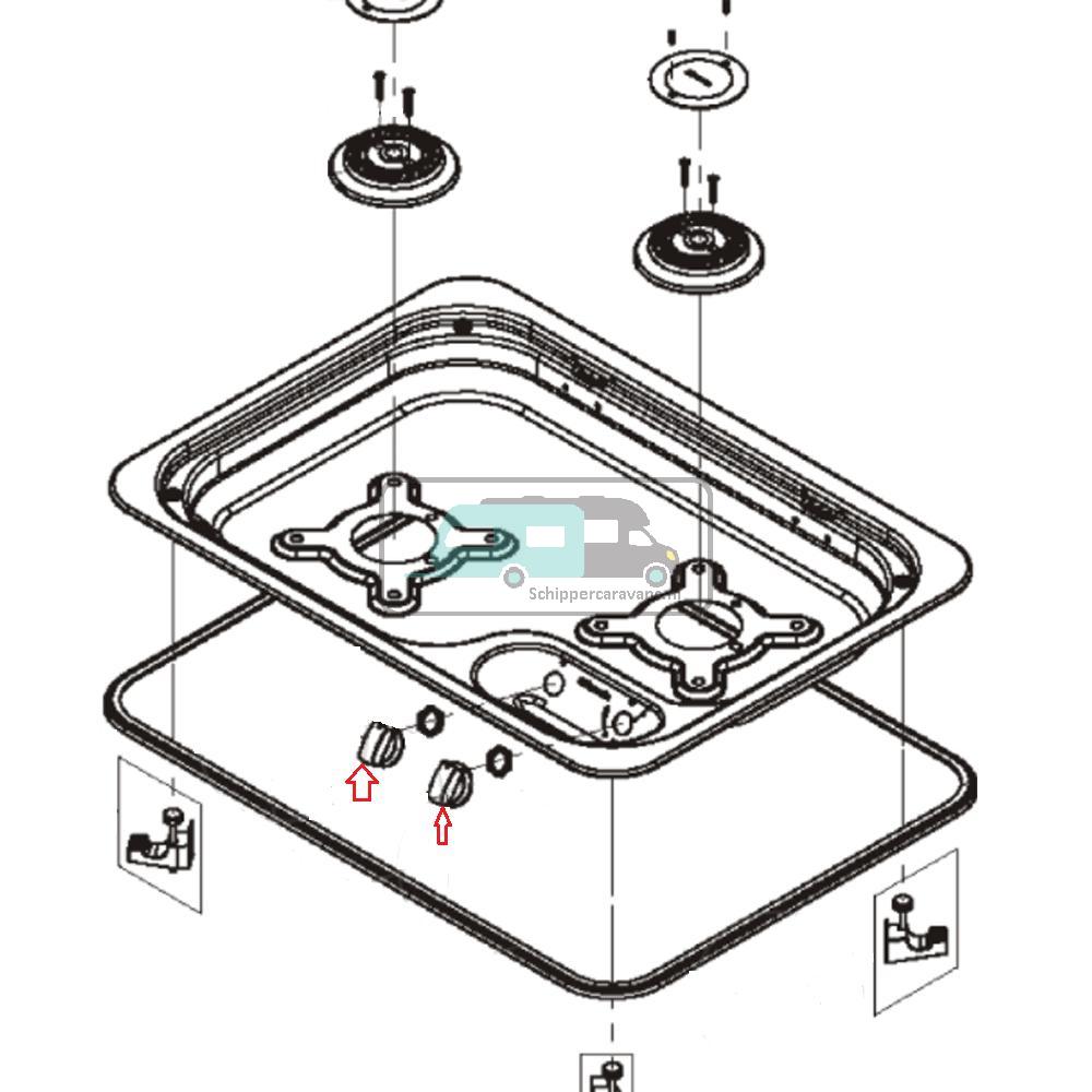 Dometic Draaiknop Kookplaat CE99 ZF