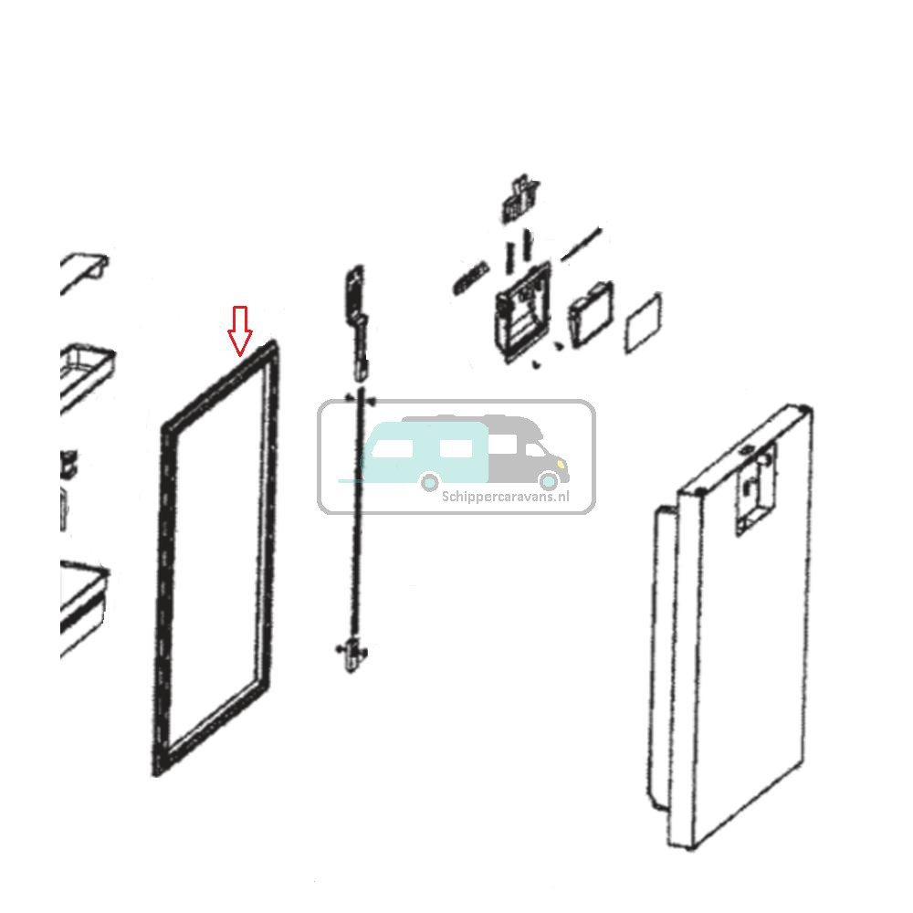 Dometic CRX80 Deurdichting Rubber