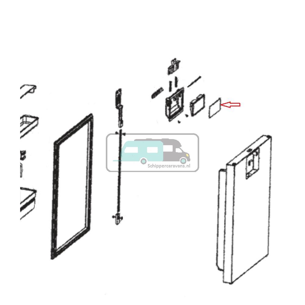 Dometic CRX80 Handvat Afdekplaat RVS