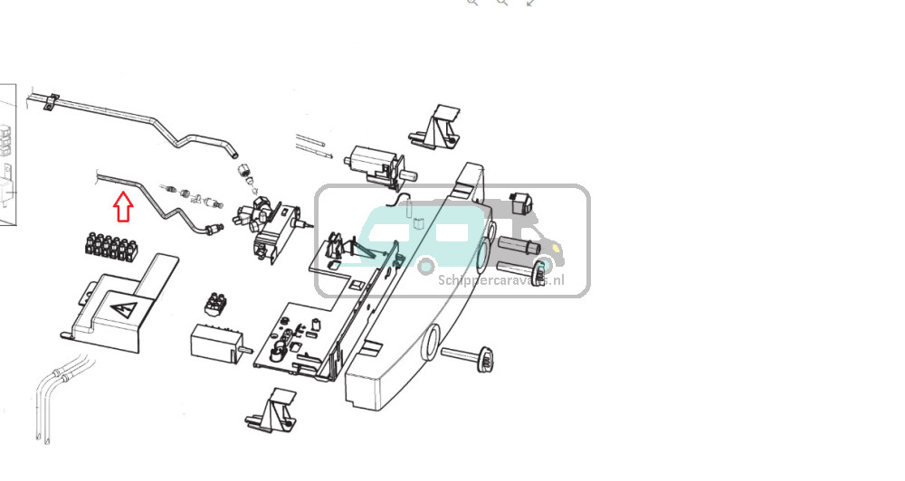 Dometic RMS8500 Gastoevoerbuis