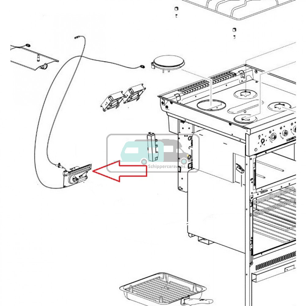 Thetford thermokoppel en electr. tbv Grill