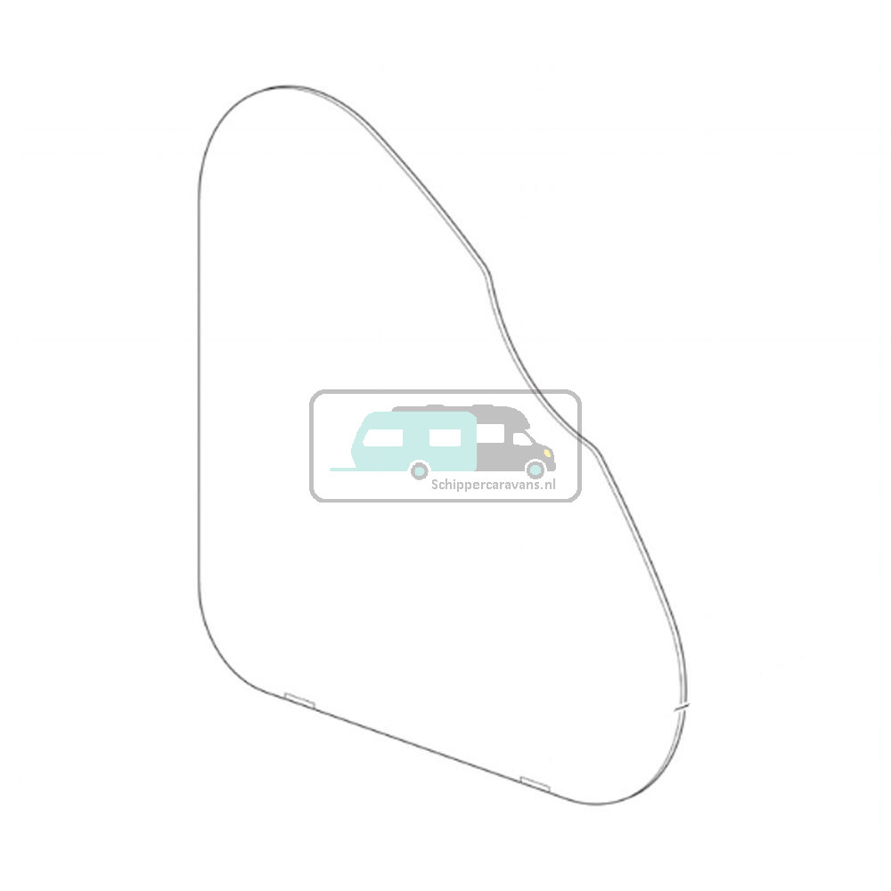 Thetford Triangular Bowl Glasplaat