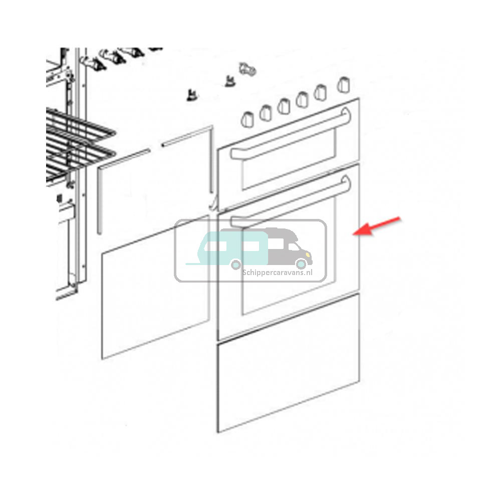 Thetford Oven Deur Dual Fuel