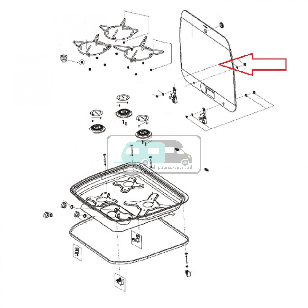 Dometic Glasplaat Gascomfoort