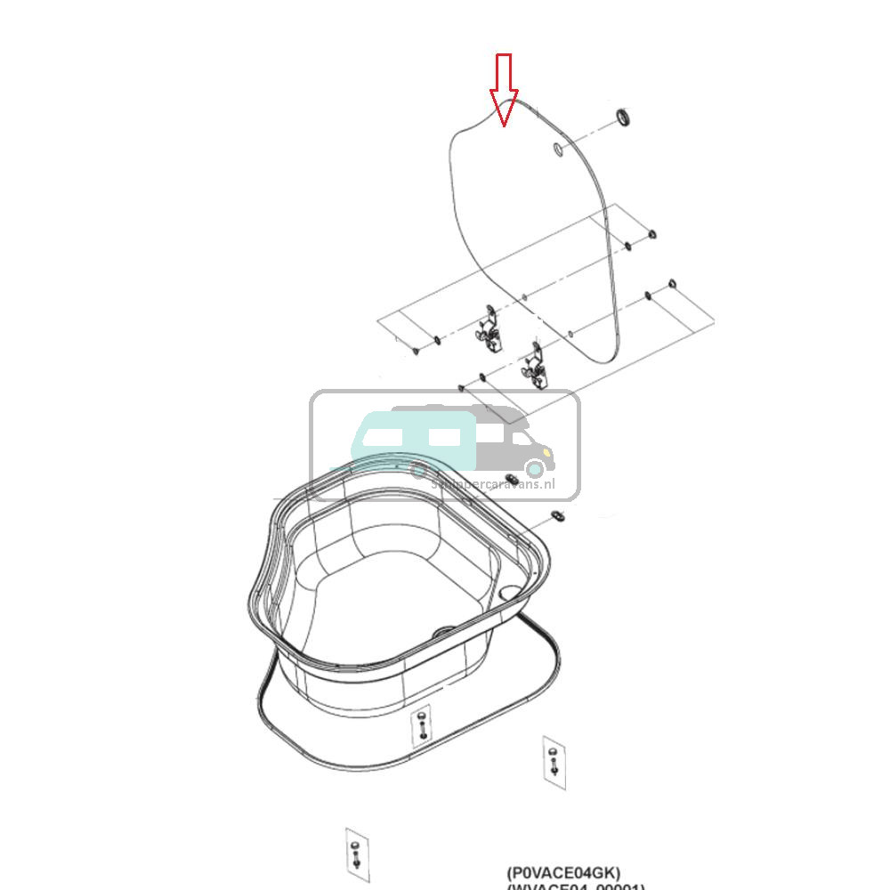 Dometic CE04 Glasdeksel