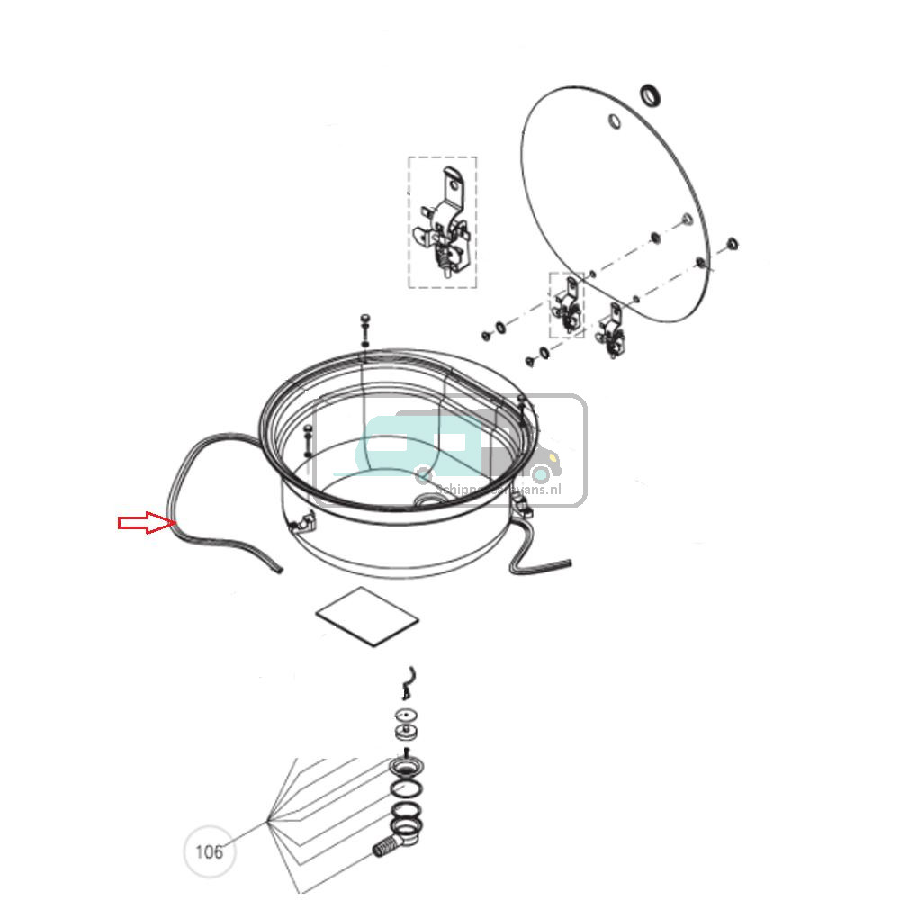 Dometic Spoelbak Profielafdichting