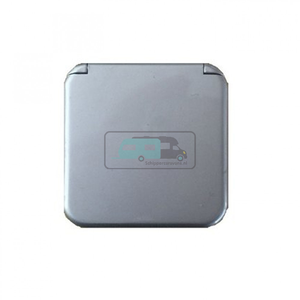 Presto Contactdoos Cover met Klepje S-10.000 Oud Zilver