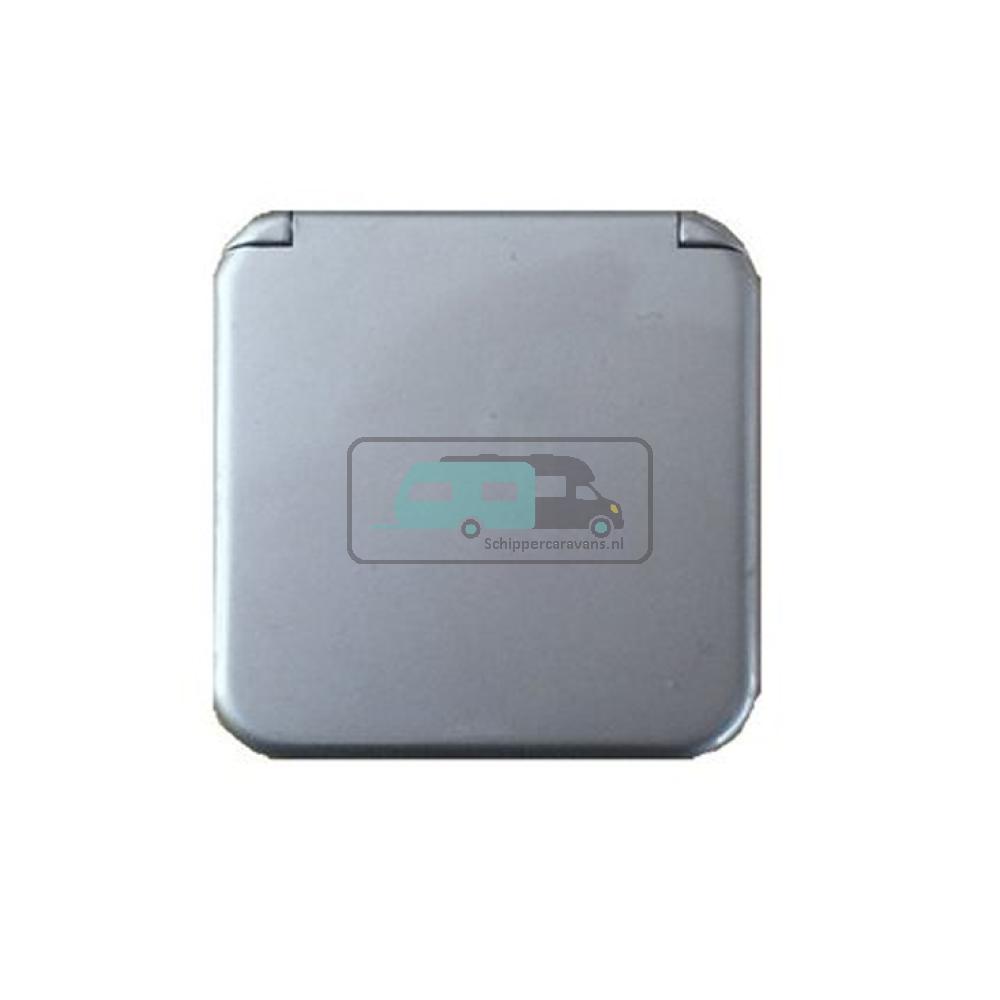 Presto Contactdoos Cover met Klepje S-10.000 Oud Zilver