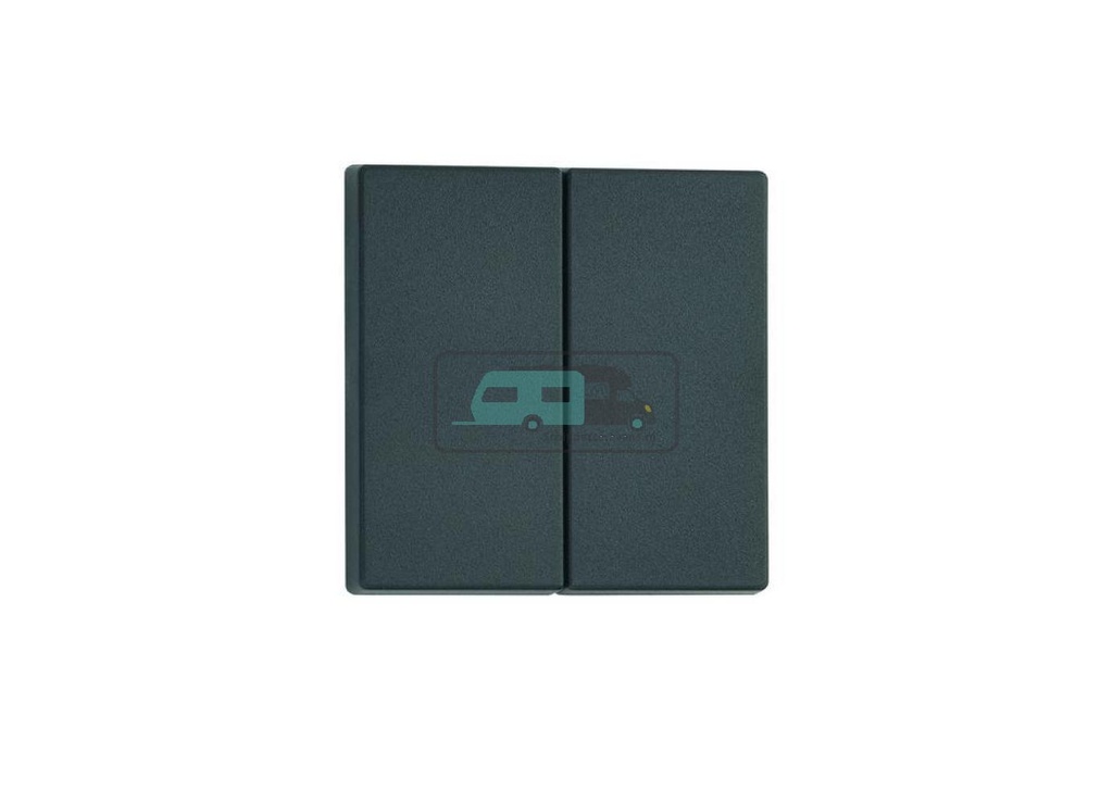 Presto Afdekplaat Wipschakelaar Dubbel S-20.000 Zwart