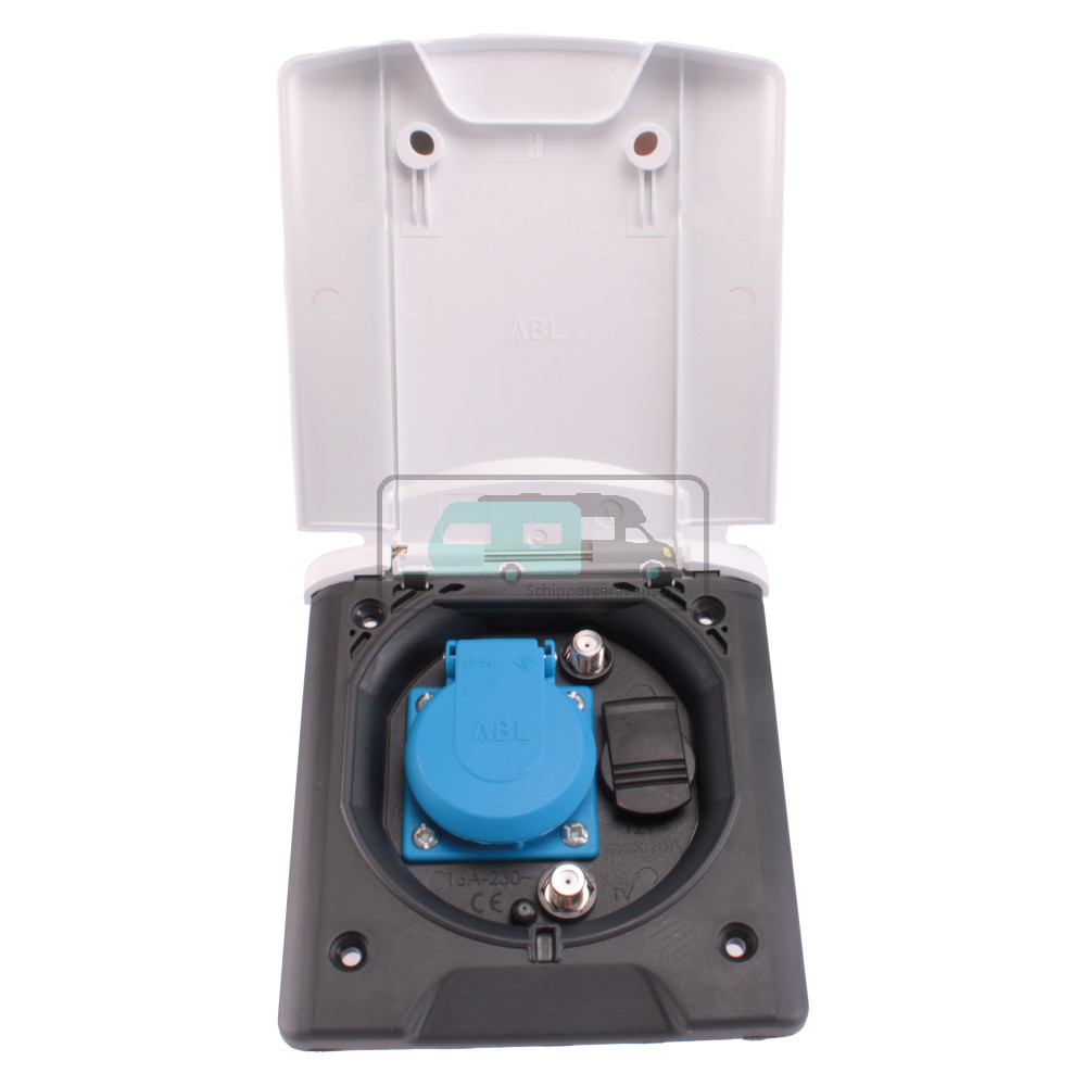 Inbouwstekkerdoos Design 2014 230V/12V/Sat Wit 210