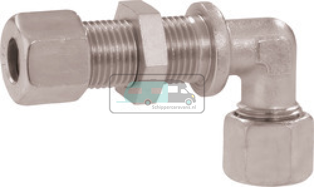 Haakse Wanddoorvoer 8x8mm