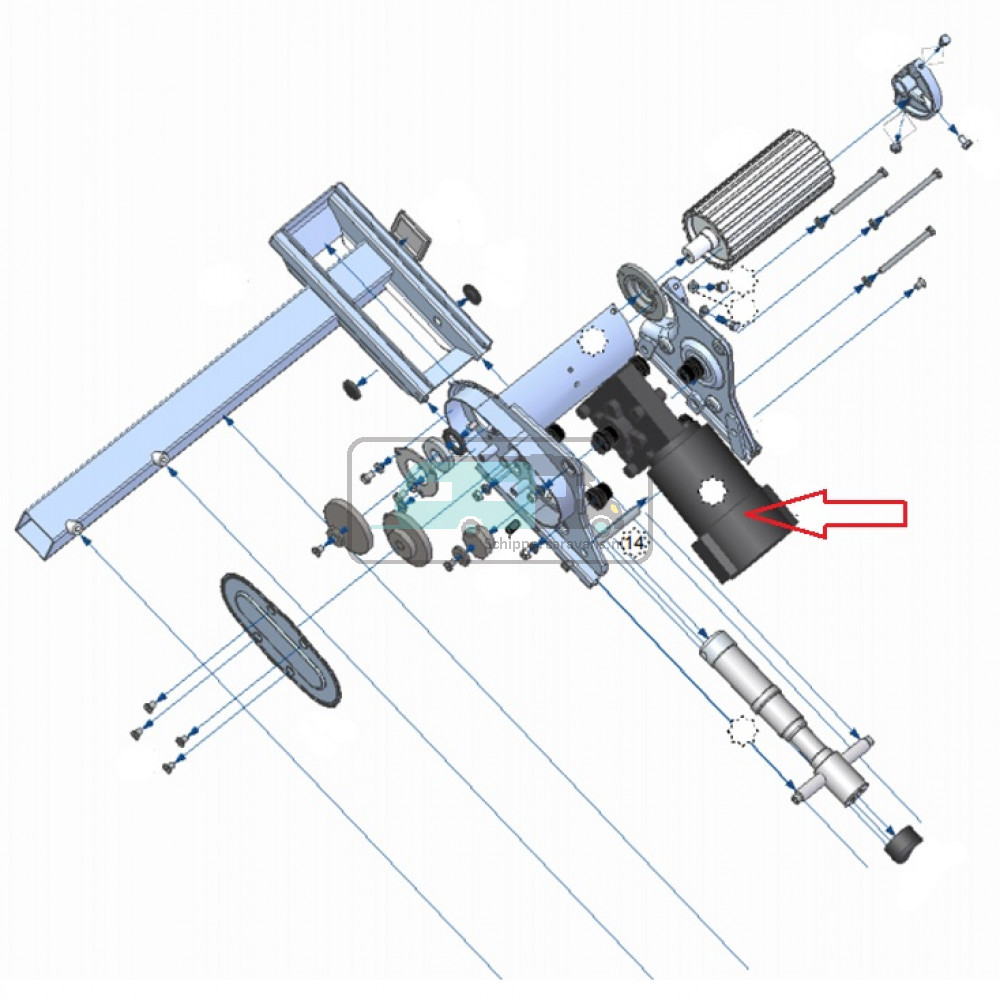 P1 Aandrijfmotor Caravanmover Links 2p
