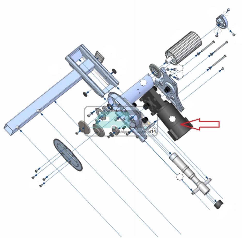 P1 Aandrijfmotor Caravanmover Links 2p