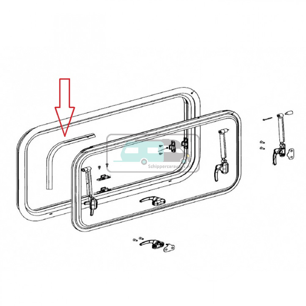 Dometic S7 Raam Raamrubber 5m